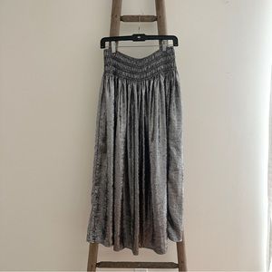 THE GREAT Silver Full Length Skirt Size 2/M